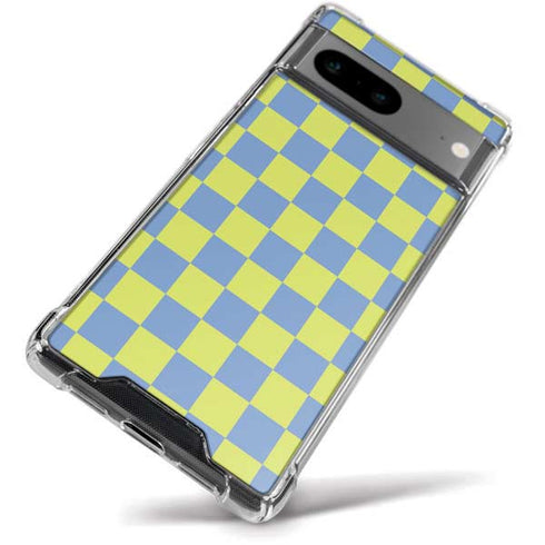 Neon Checkered Google Pixel 8a Clear Case